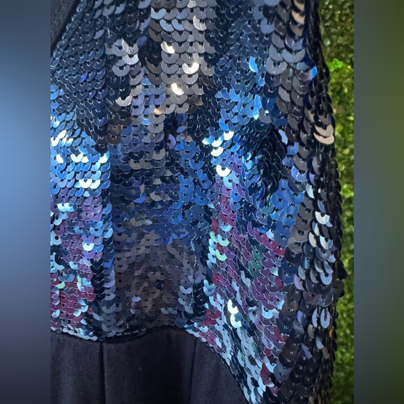 LaRok baby doll blue sequin dress - Picture 3 of 7